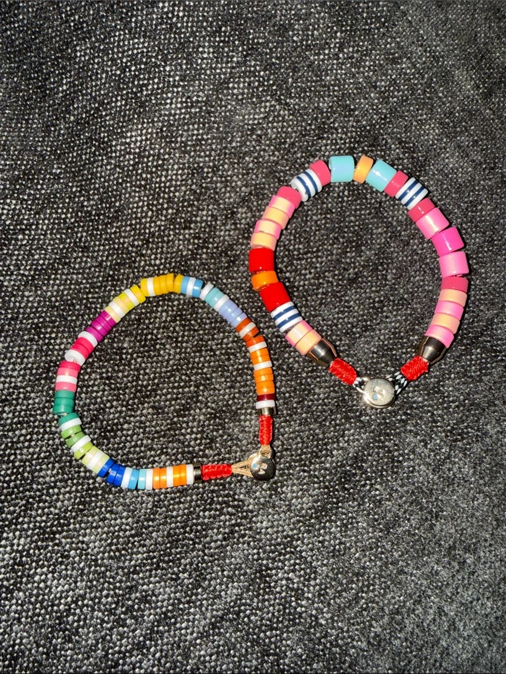 Colorful Heishi Beaded Bracelet Duo - Kids size